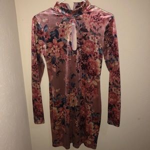 Dusty pink rose party dress